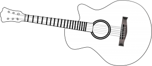 144 1447242 Guitar Outline Clip Art Black And White Guitar